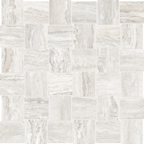Glacier Ceramic Tileworks Minnesota Ivory Basketweave Mosaic Sheet Size 13 X