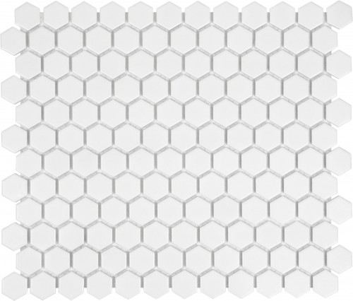 Matte White Hexagon Mosaic